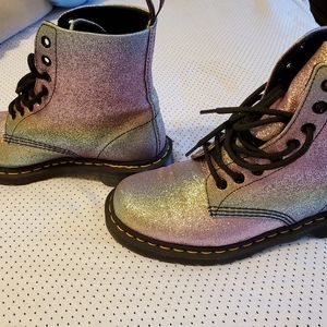 Pastel rainbow glitter Dr. Martens